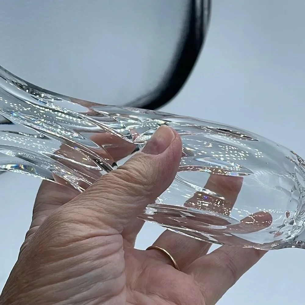 Violetta Polish hand cut 24% lead crystal bud vase.